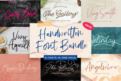 Handwritten Font Bundle Vol 16 Font StringLabs 