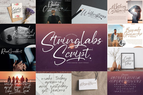 Handwritten Font Bundle Vol 18 Font StringLabs 