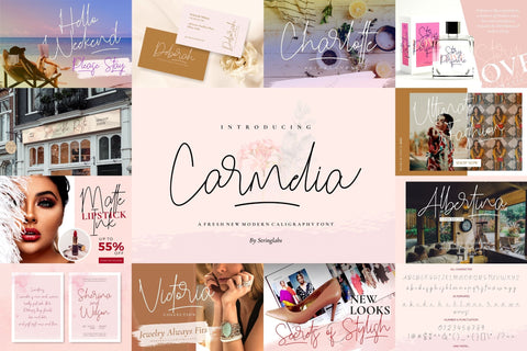 Handwritten Font Bundle Vol 18 Font StringLabs 