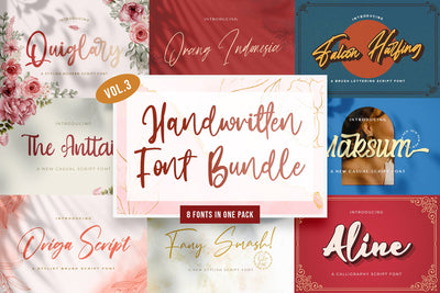 Handwritten Font Bundle Vol 3 Font StringLabs 