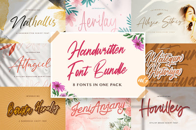 Handwritten Font Bundle Vol 7 Font StringLabs 