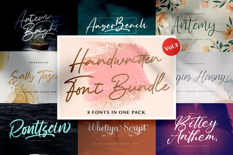 Handwritten Font Bundle Vol 8 Font StringLabs 