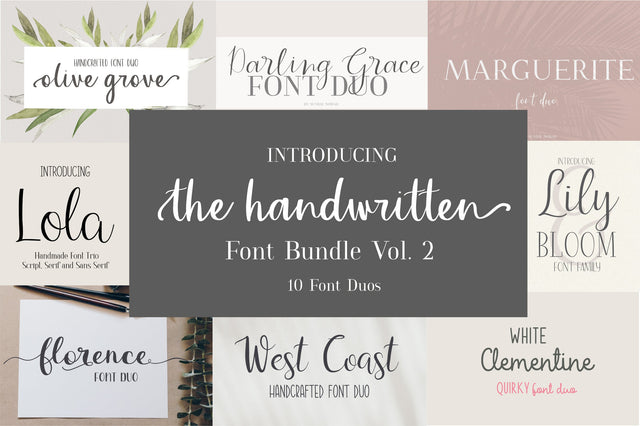 Handwritten Font Bundle Vol.2 Font Sunday Nomad 