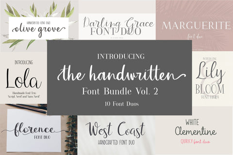 Handwritten Font Bundle Vol.2 Font Sunday Nomad 
