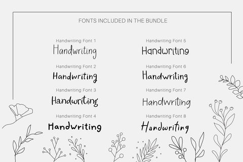 Handwritten Fonts Bundle Font Cotton White Studio 
