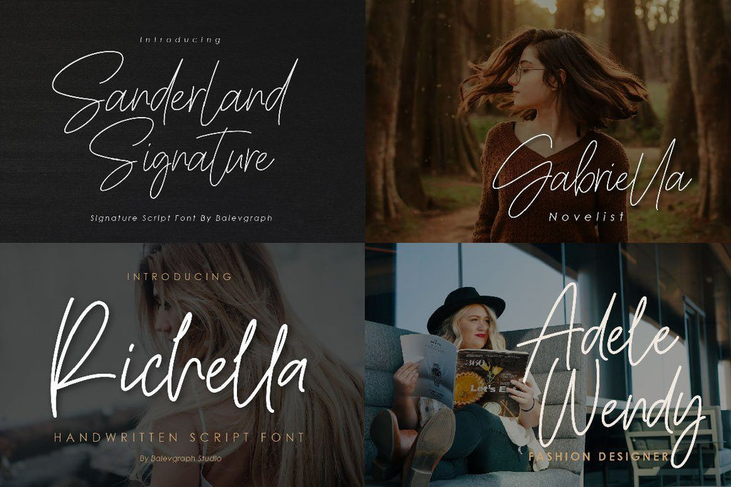 Handwritten Script Font Bundles | So Fontsy