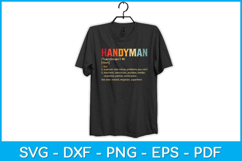 Handyman Dad Funny Handyman Definition Repairman Svg Design SVG artprintfile 
