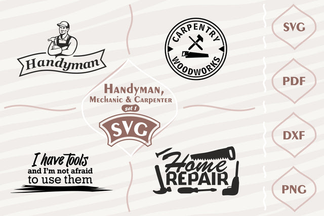 Handyman, Mechanic & Carpenter - SVG bundle 1 SVG Digital Mojito 