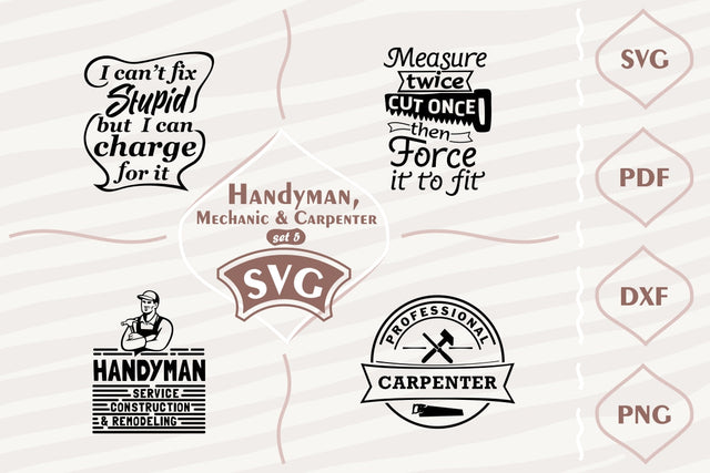 Handyman, Mechanic & Carpenter - SVG bundle 5 SVG Digital Mojito 