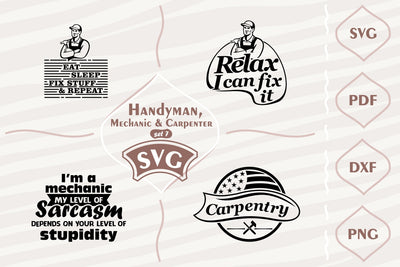 Handyman, Mechanic & Carpenter - SVG bundle 7 SVG Digital Mojito 