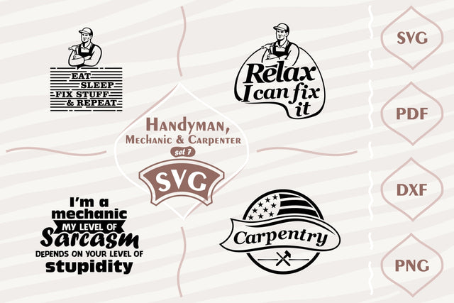 Handyman, Mechanic & Carpenter - SVG bundle 7 SVG Digital Mojito 