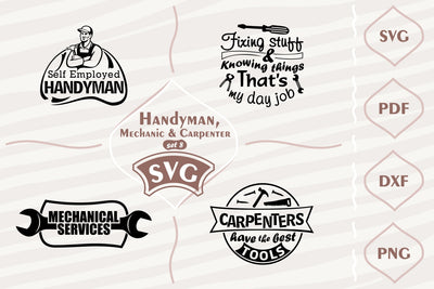 Handyman, Mechanic & Carpenter - SVG bundle 8 SVG Digital Mojito 