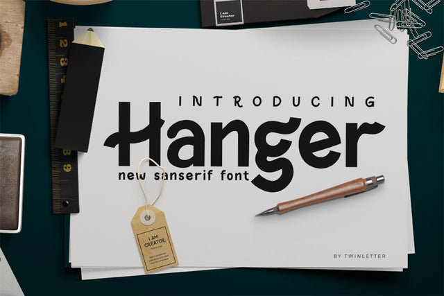 Hanger Font twinletter 