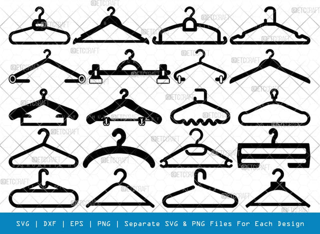 Hanger SVG, Hanger Silhouette, Clothes Hanger Svg, Coat Hanger Svg, Hanger Bundle, SB00802 SVG ETC Craft 