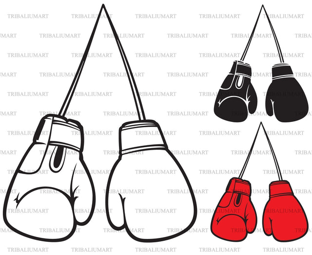 Hanging boxing gloves SVG TribaliumArtSF 