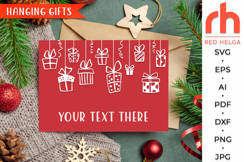 Hanging Gifts SVG - Present Box Cut File SVG RedHelgaArt 