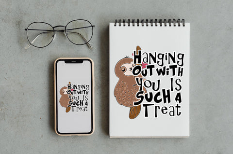Hanging out with You Sloth PNG Sublimation Jagonath Roy 