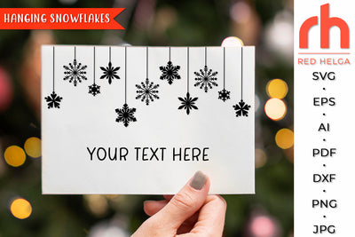 Hanging Snowflakes SVG - Baubles on a String Cut File SVG RedHelgaArt 