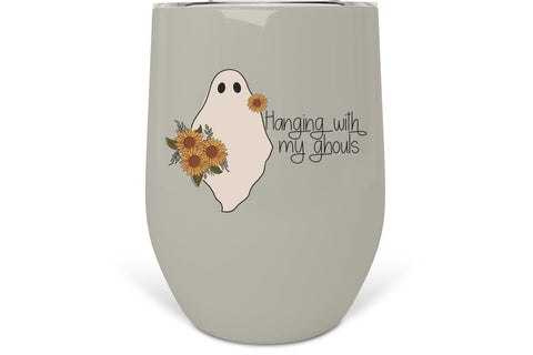 Hanging with my Ghouls, Cute Ghost SVG Halloween Sticker, Cute Halloween SVG SVG Designing Digitals 