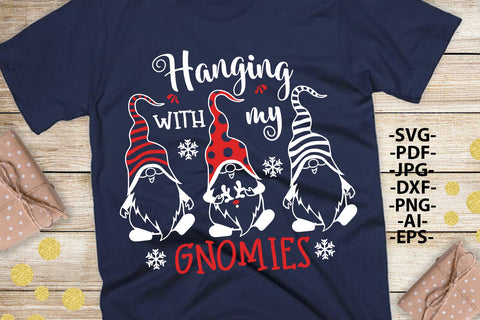 Hanging with my Gnomes, Christmas Gnome Svg, Gnomie Svg, Three Gnomies Svg, Black and White Svg. Gnomie Svg, Svg Dxf Eps Png, Svg Cut Files SVG 1uniqueminute 