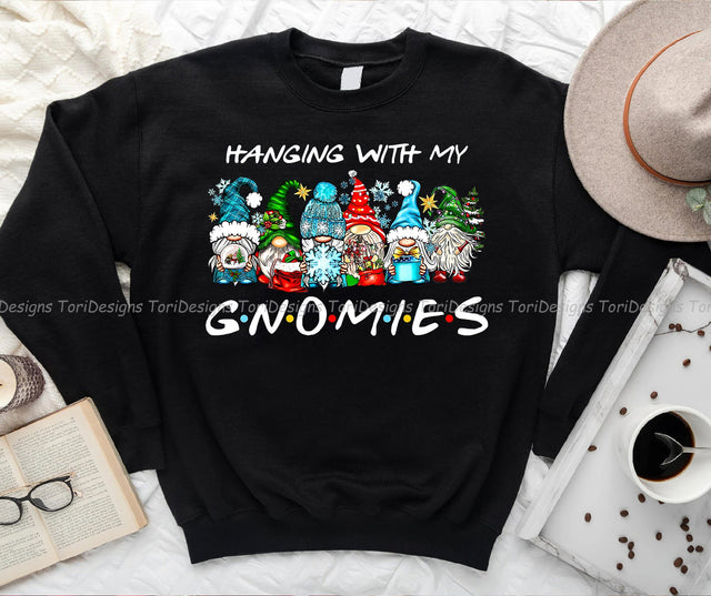 Hanging With My Gnomies Christmas PNG Sublimation Design Sublimation ToriDesigns 