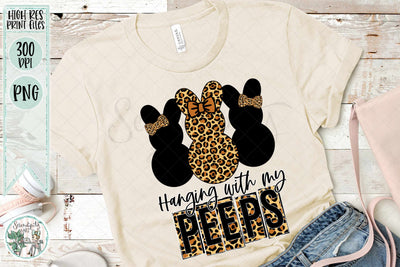 Hanging with My Peeps - Leopard Bunnies - PNG - Sublimation Sublimation Serendipity and Art 