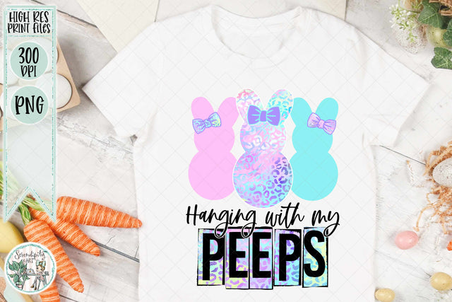 Hanging with My Peeps - Spring Leopard Bunnies - PNG - Sublimation Sublimation Serendipity and Art 