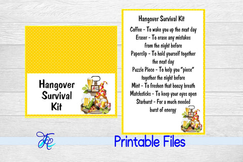 Hangover Survival Kit 3D Paper Family Creations 