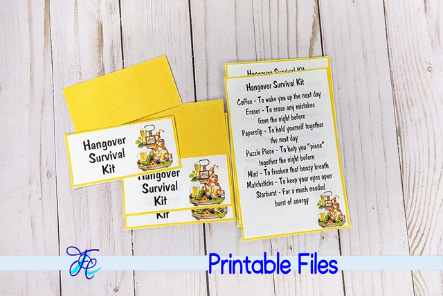 Hangover Survival Kit 3D Paper Family Creations 