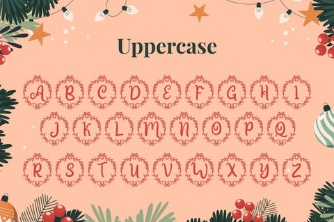 Hani Christmas Monogram Font Attype studio 