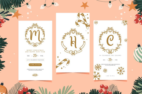 Hani Christmas Monogram Font Attype studio 