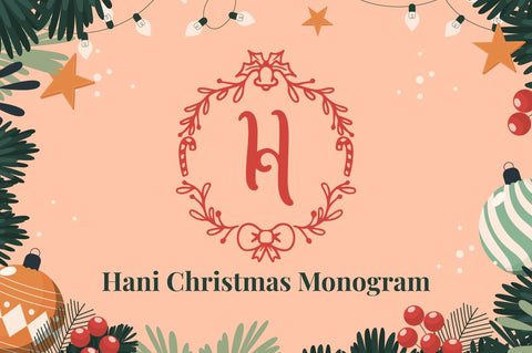 Hani Christmas Monogram Font Attype studio 