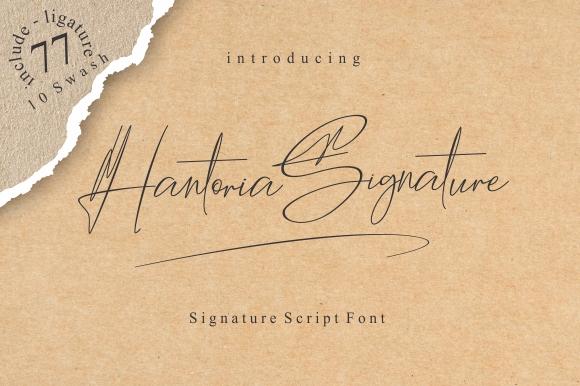 Hantoria Signature Font eknojistudio99 