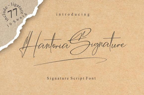 Hantoria Signature Font eknojistudio99 