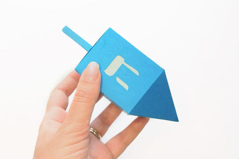 Hanukkah Dreidel Gift Box SVG 3D Paper Risa Rocks It 