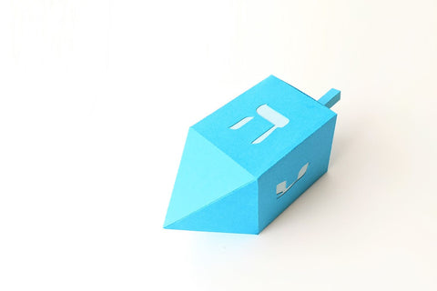 Hanukkah Dreidel Gift Box SVG 3D Paper Risa Rocks It 