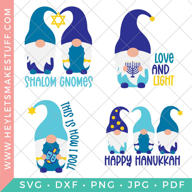 Hanukkah Gnomes Bundle SVG Hey Let's Make Stuff 