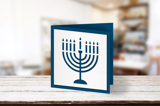 Hanukkah Menorah Papercut Card SVG SVG Risa Rocks It 