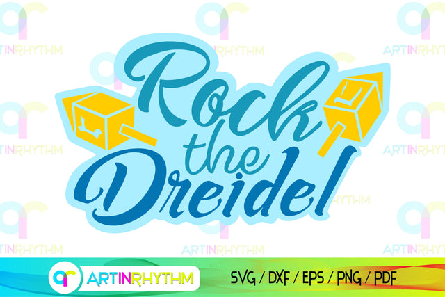 Hanukkah rock the dreidel svg SVG Artinrhythm shop 