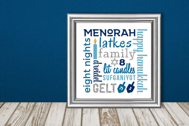 Hanukkah Subway Art SVG Designed by Geeks 