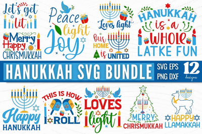 Hanukkah SVG Bundle SVG DESIGNISTIC 
