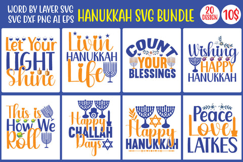 Hanukkah SVG Bundle SVG MStudio 