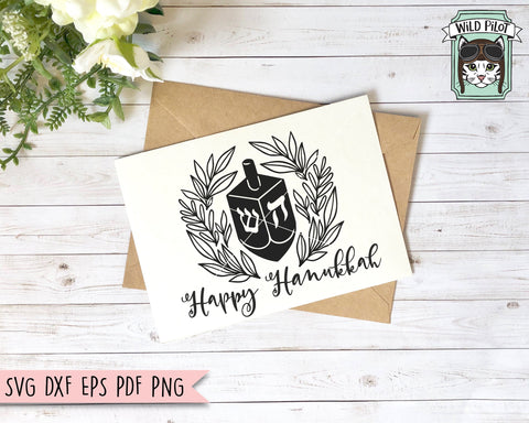 Hanukkah svg file, Chanukah svg file, Hanukkah cut file, Dreidel svg, Menorah sign svg, Star of David svg, Dreidel Leaves svg, Menorah leaves svg SVG Wild Pilot 