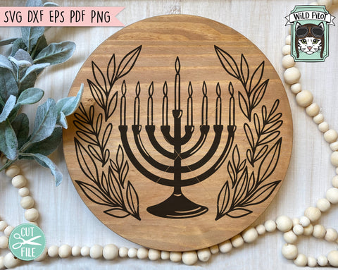 Hanukkah svg file, Chanukah svg file, Hanukkah cut file, Dreidel svg, Menorah sign svg, Star of David svg, Dreidel Leaves svg, Menorah leaves svg SVG Wild Pilot 