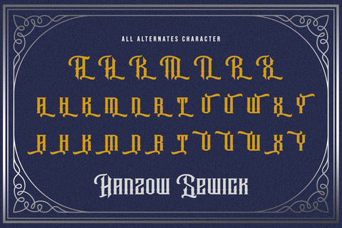 Hanzow Sewick - Victorian Display Font Font StringLabs 