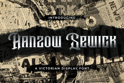 Hanzow Sewick - Victorian Display Font Font StringLabs 