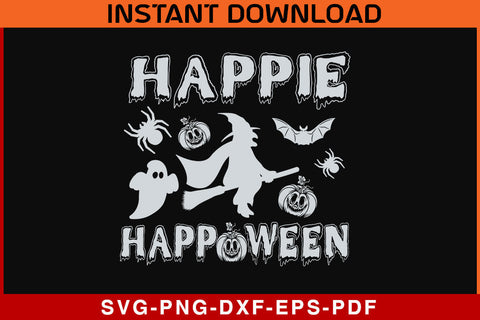 Happie Happoween Retro Halloween Funny SVG PNG PDF Cut File SVG SVG Print File 