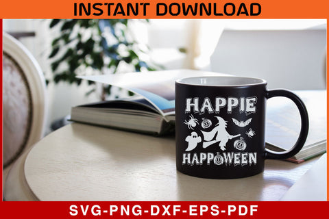 Happie Happoween Retro Halloween Funny SVG PNG PDF Cut File SVG SVG Print File 