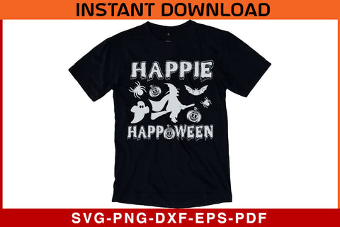 Happie Happoween Retro Halloween Funny SVG PNG PDF Cut File SVG SVG Print File 