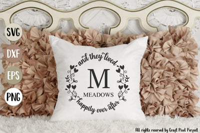 Happily Ever After Svg, Marriage Svg, Wedding Monogram Svg SVG Craft Pixel Perfect 